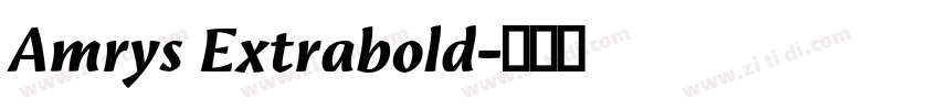 Amrys Extrabold字体转换